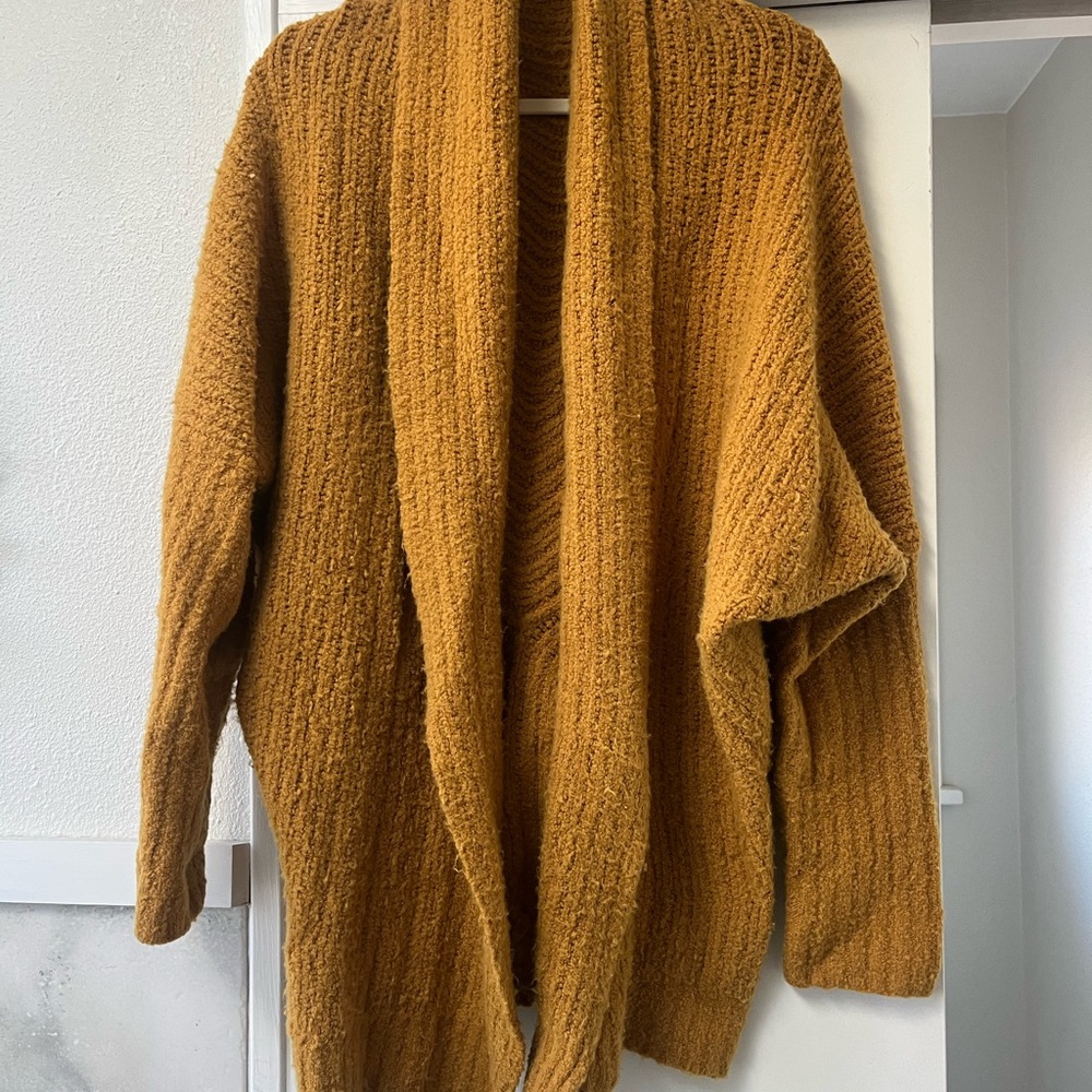 Anthropologie Golden Open-Front Cardigan